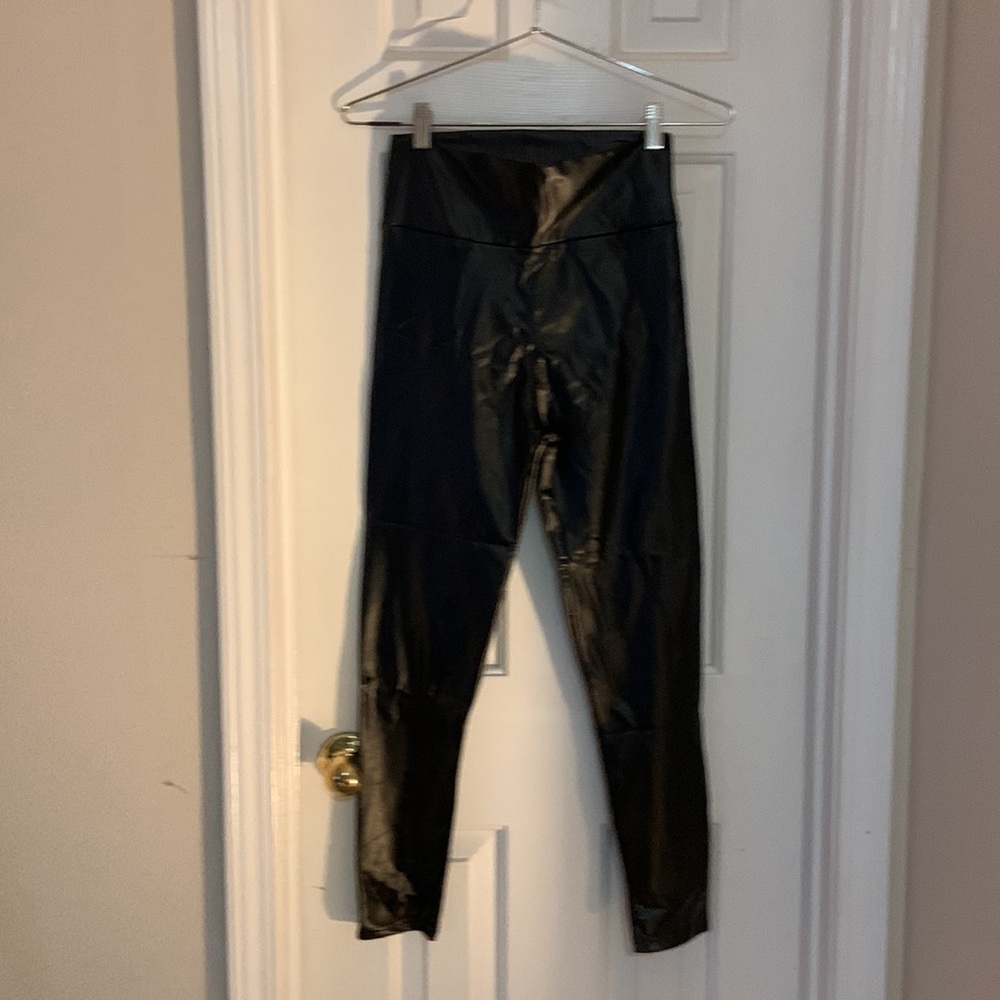 Faux Leather Pants, Size Small. - Picture 3 of 5